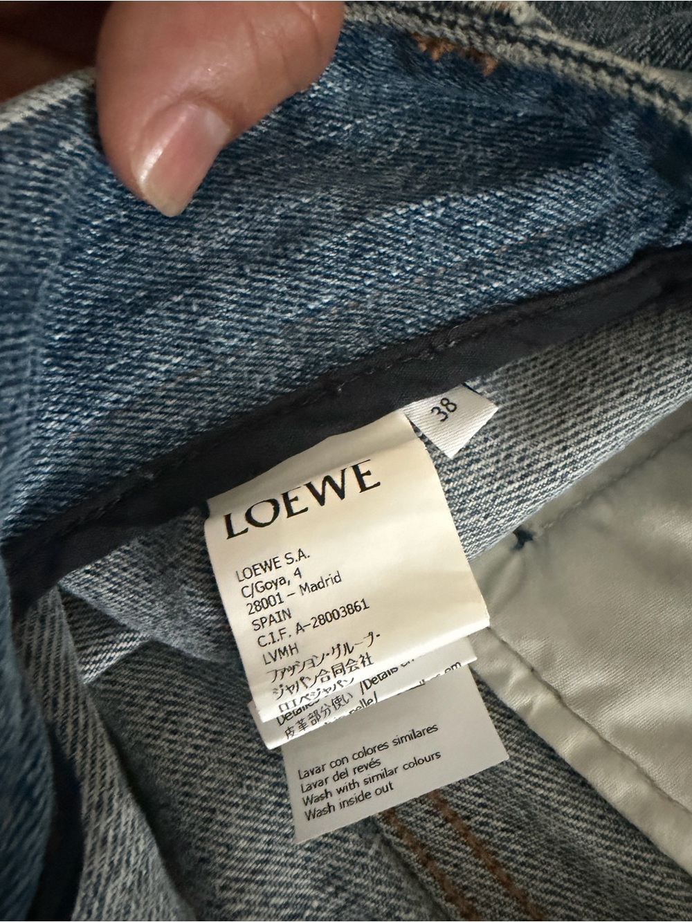 AUTH Loewe Gathered Waist Jeans Size 38 - Picture 4 of 10
